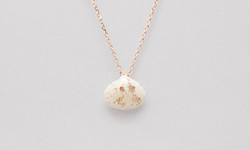 Beige Shell Necklace_Rose